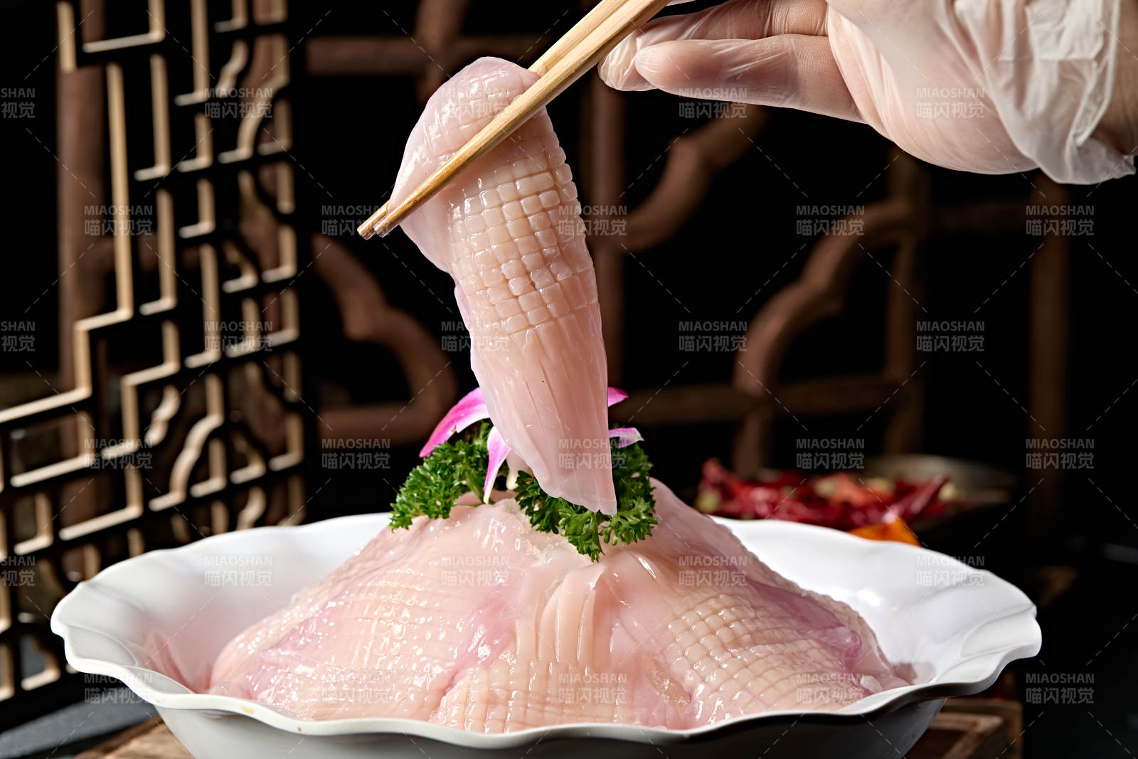 川渝火锅涮品食材鲜鱿鱼身鱿鱼板