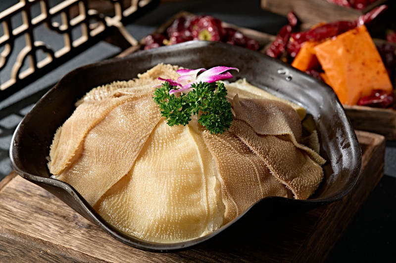 重庆火锅食材鲜嫩大片毛肚