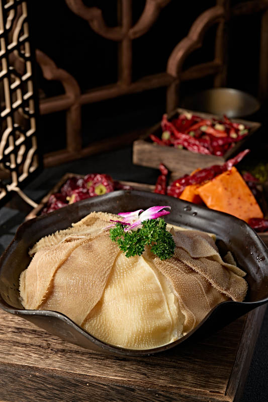 重庆火锅食材鲜嫩大片毛肚