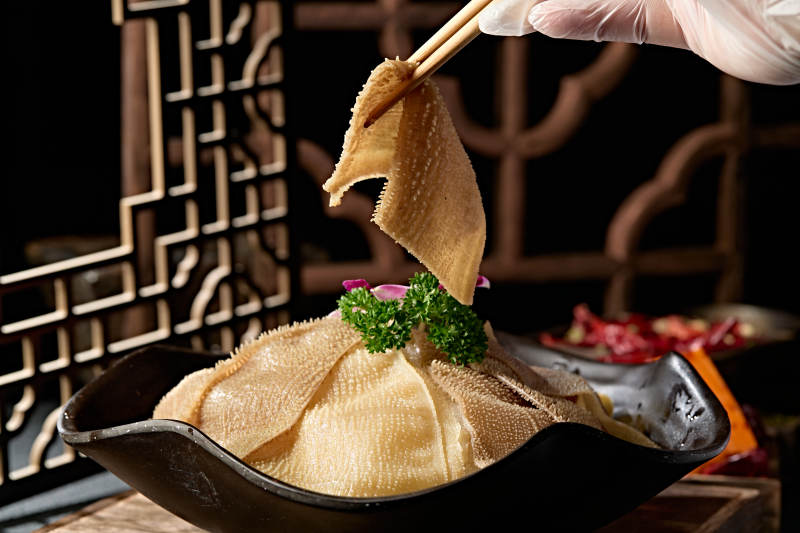 重庆火锅食材鲜嫩大片毛肚