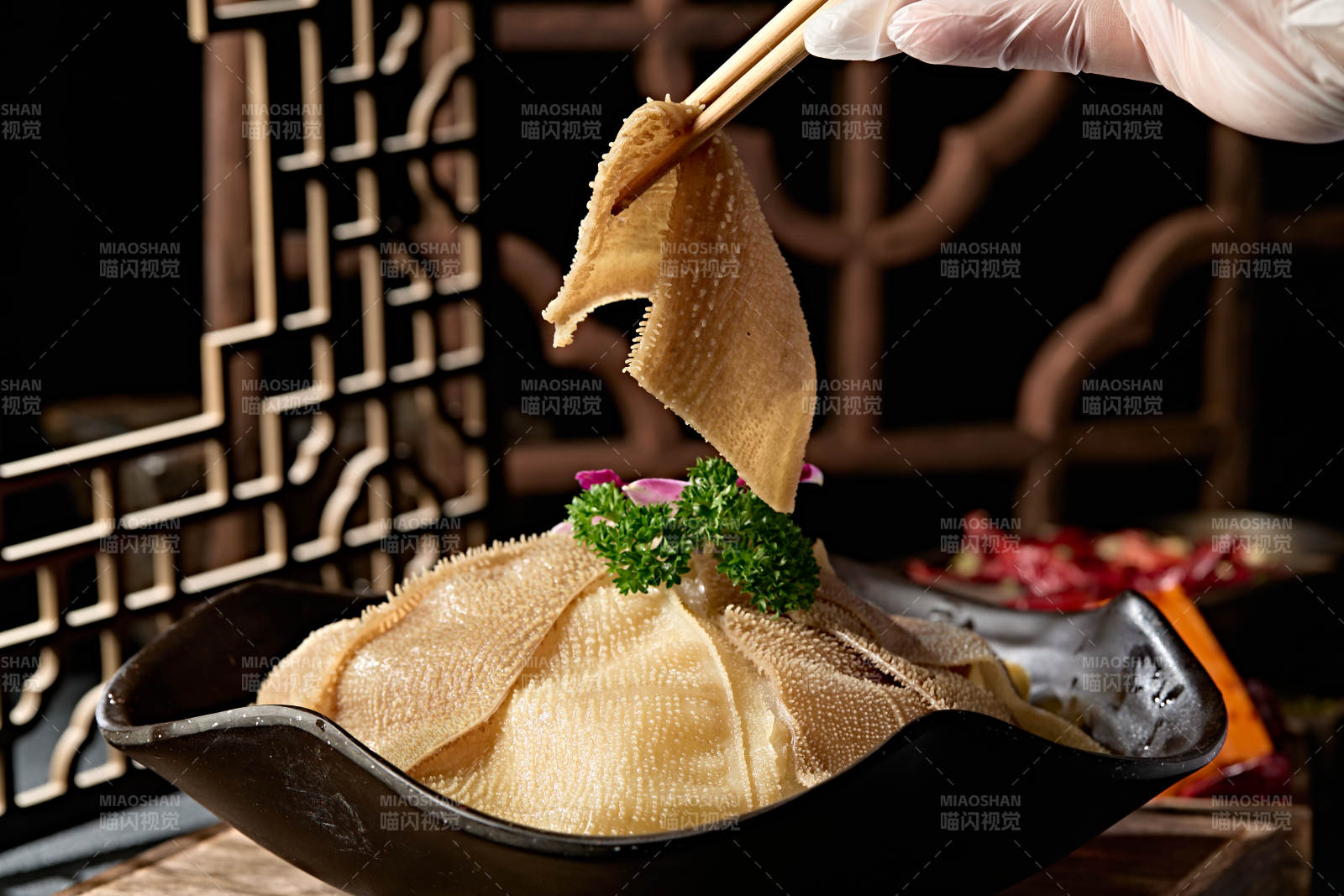 重慶火鍋食材鮮嫩大片毛肚