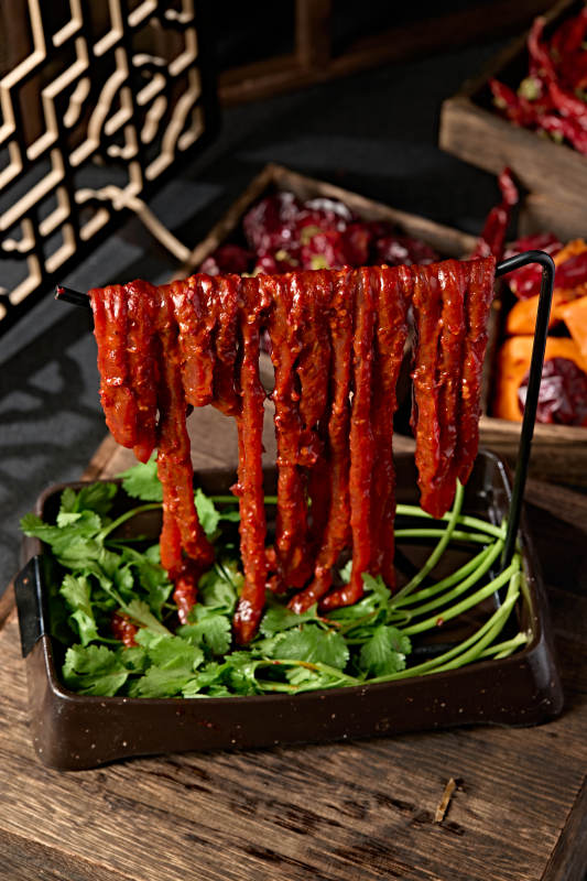 重庆火锅食材晾干麻辣筷子牛肉