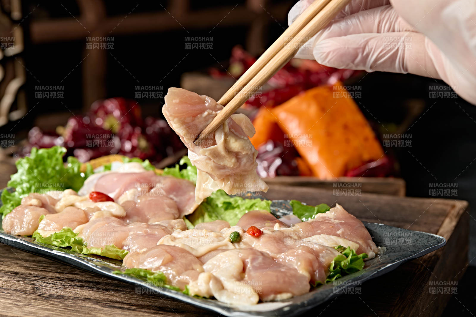 火锅涮品食材鲜切鸡腿肉