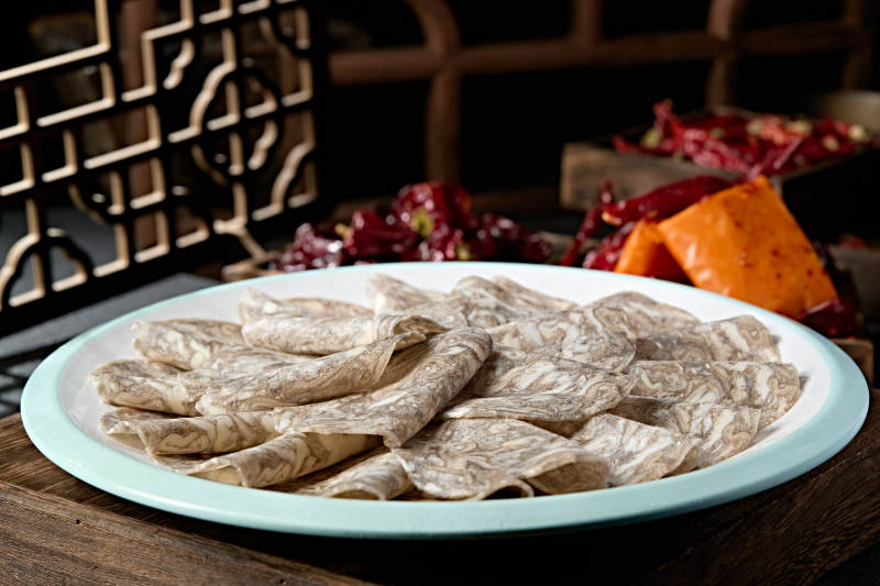 川渝火锅涮品乌鸡肉卷切片