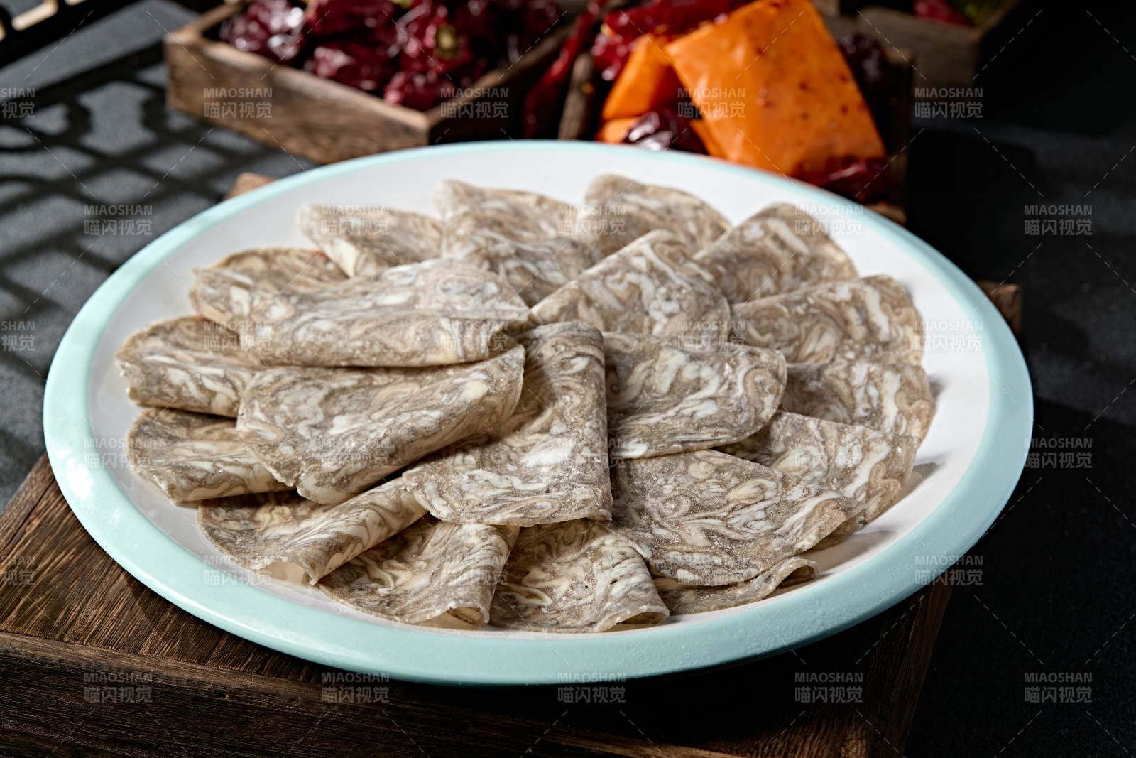 川渝火锅涮品乌鸡肉卷切片