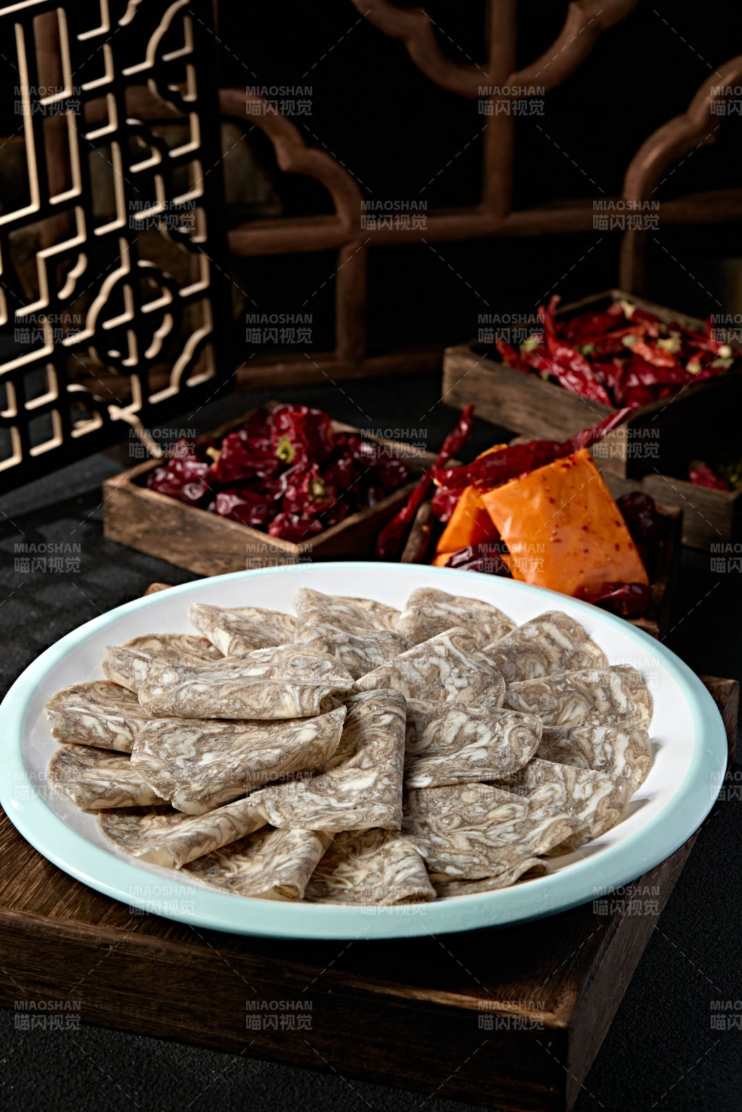 川渝火锅涮品乌鸡肉卷切片