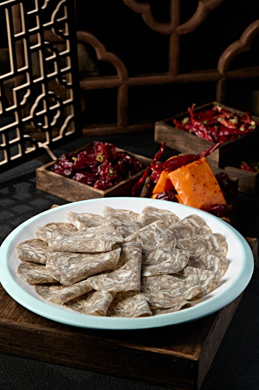 川渝火锅涮品乌鸡肉卷切片