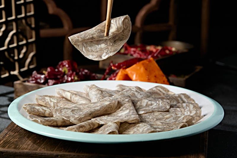 川渝火锅涮品乌鸡肉卷切片