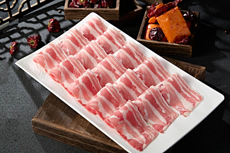 涮肉食材草原羊肉卷切片