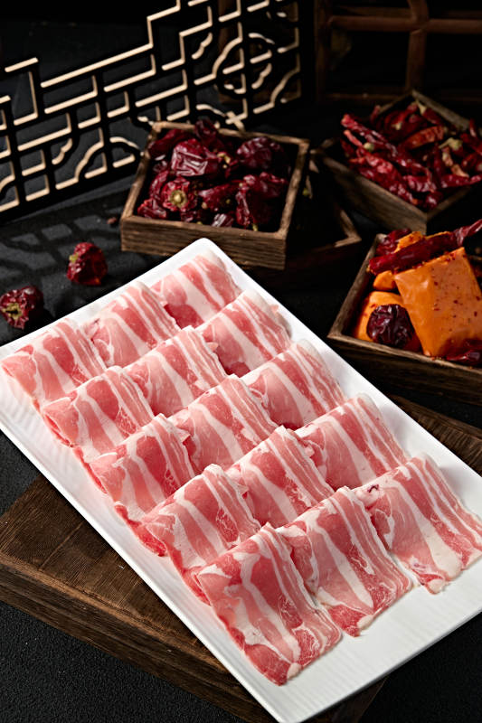 涮肉食材草原羊肉卷切片