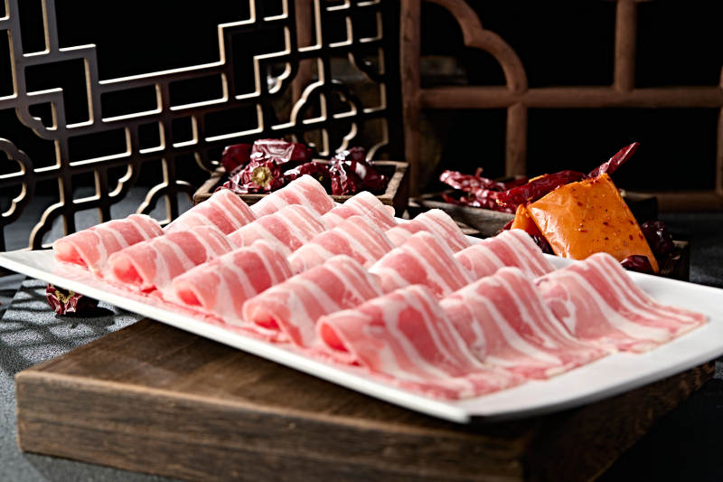 涮肉食材草原羊肉卷切片