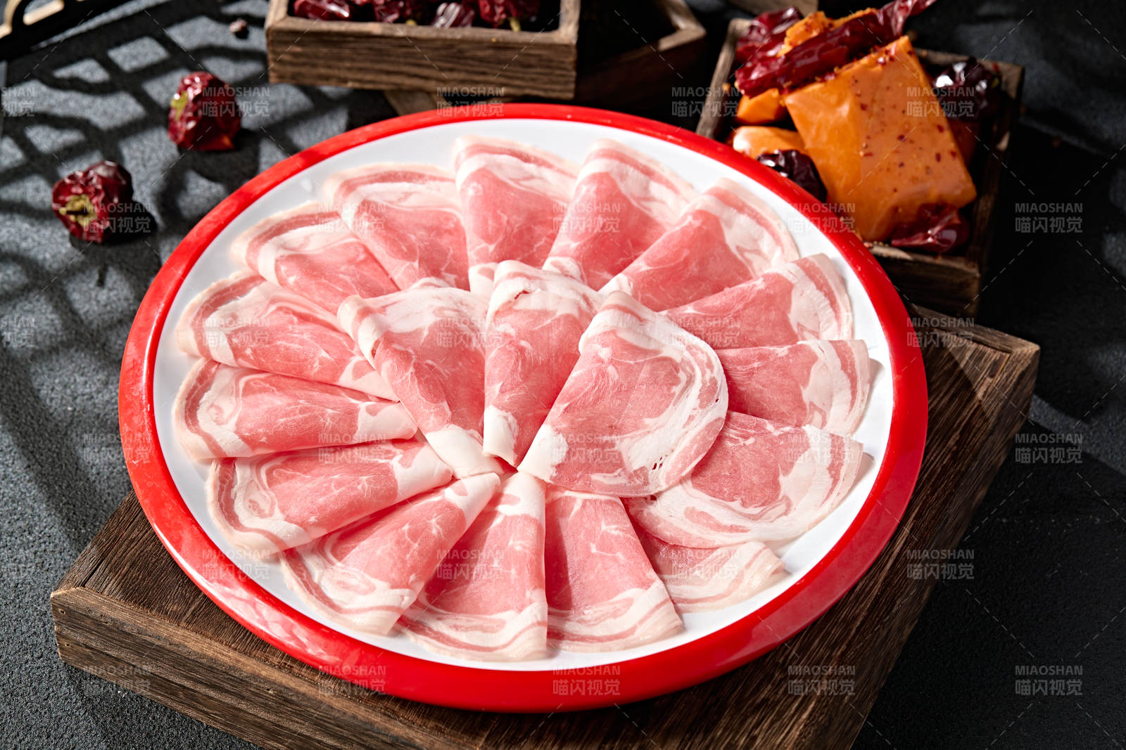 美味涮肉食材太陽卷肥羊肉切片