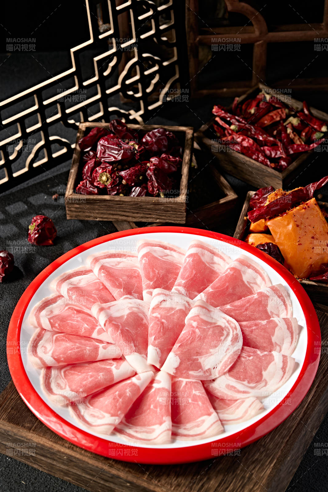 美味涮肉食材太陽卷肥羊肉切片