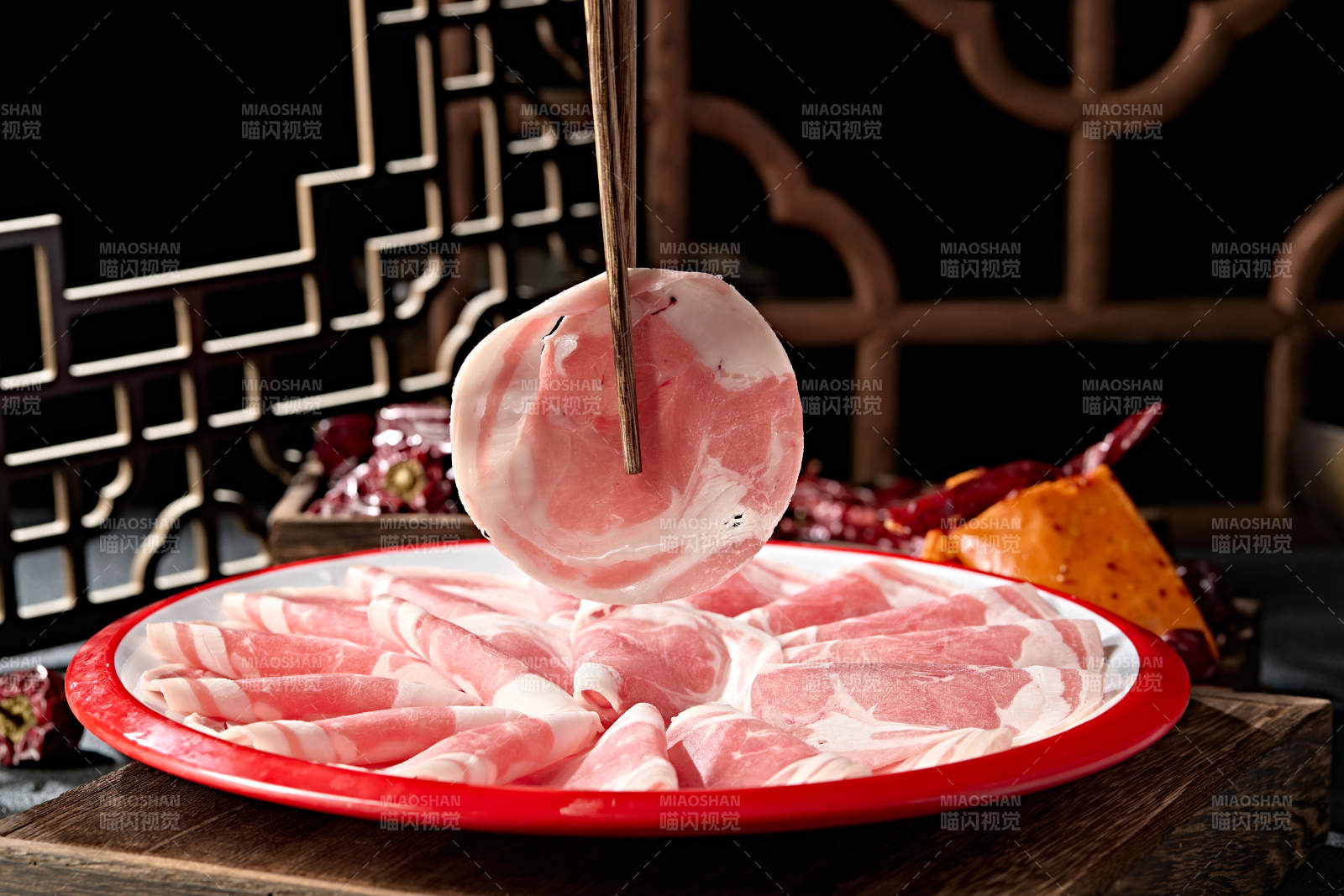 美味涮肉食材太陽卷肥羊肉切片