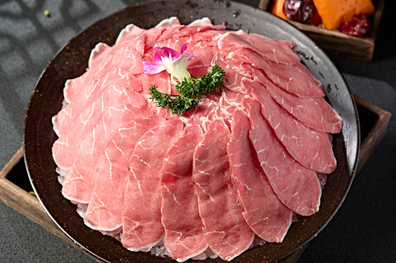 火锅食材草原牛脊肉切片