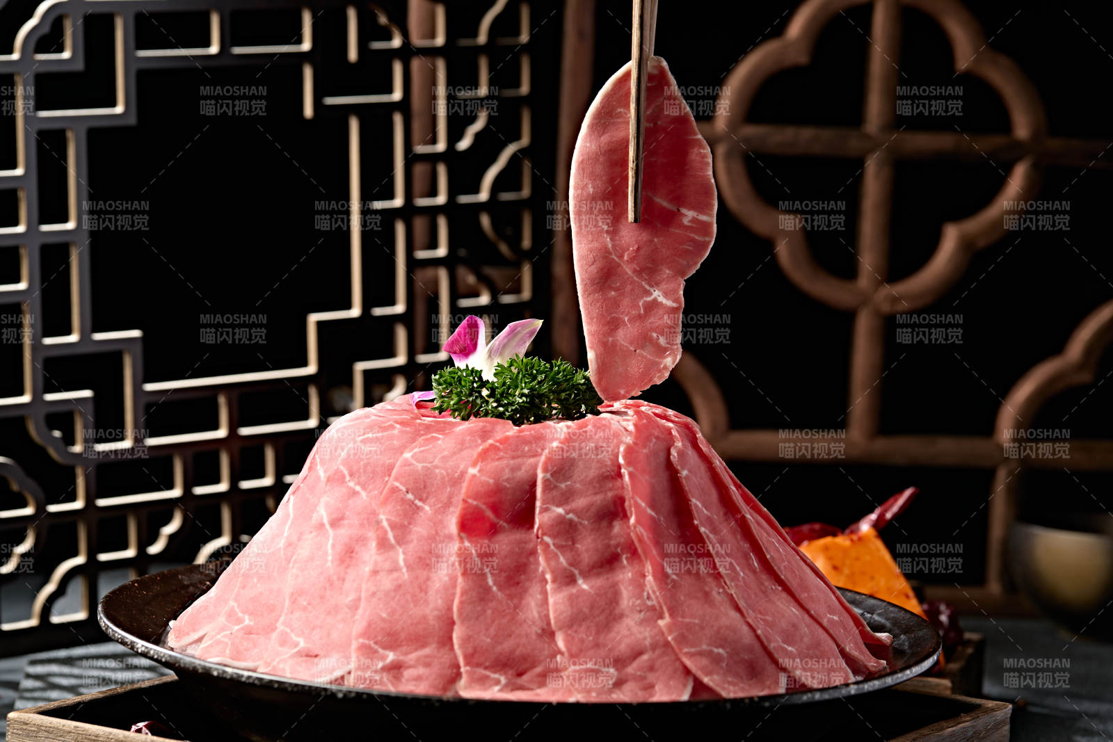 火锅食材草原牛脊肉切片