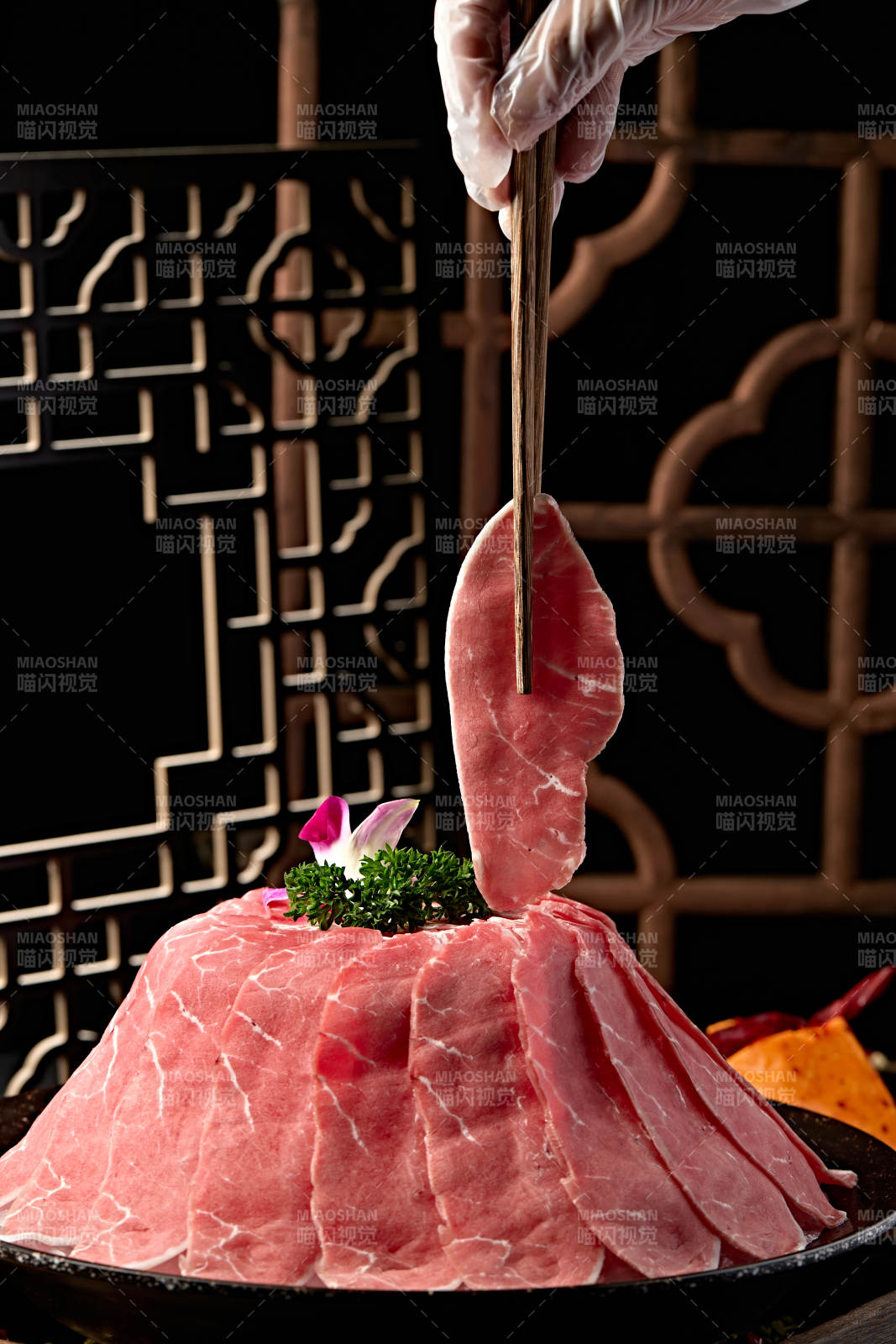 火鍋食材草原牛脊肉切片