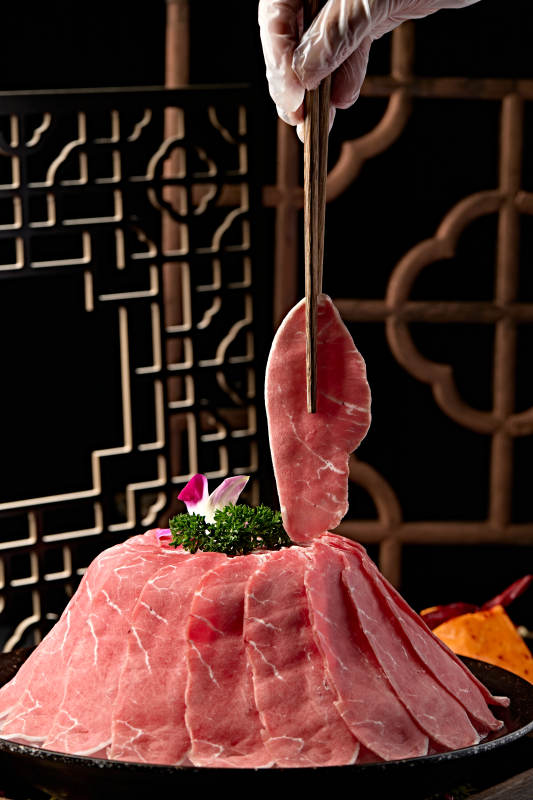 火锅食材草原牛脊肉切片