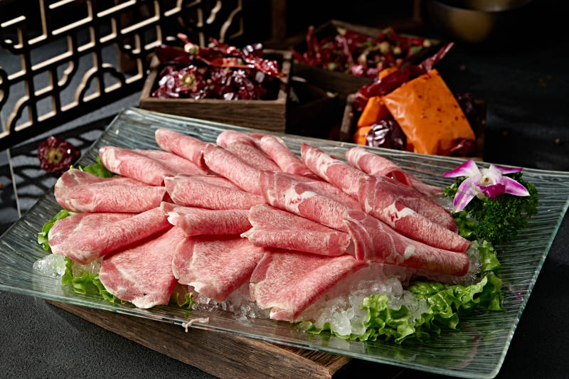 极品火锅食材草原牛舌肉卷切片