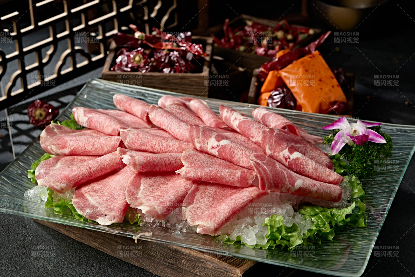 极品火锅食材草原牛舌肉卷切片