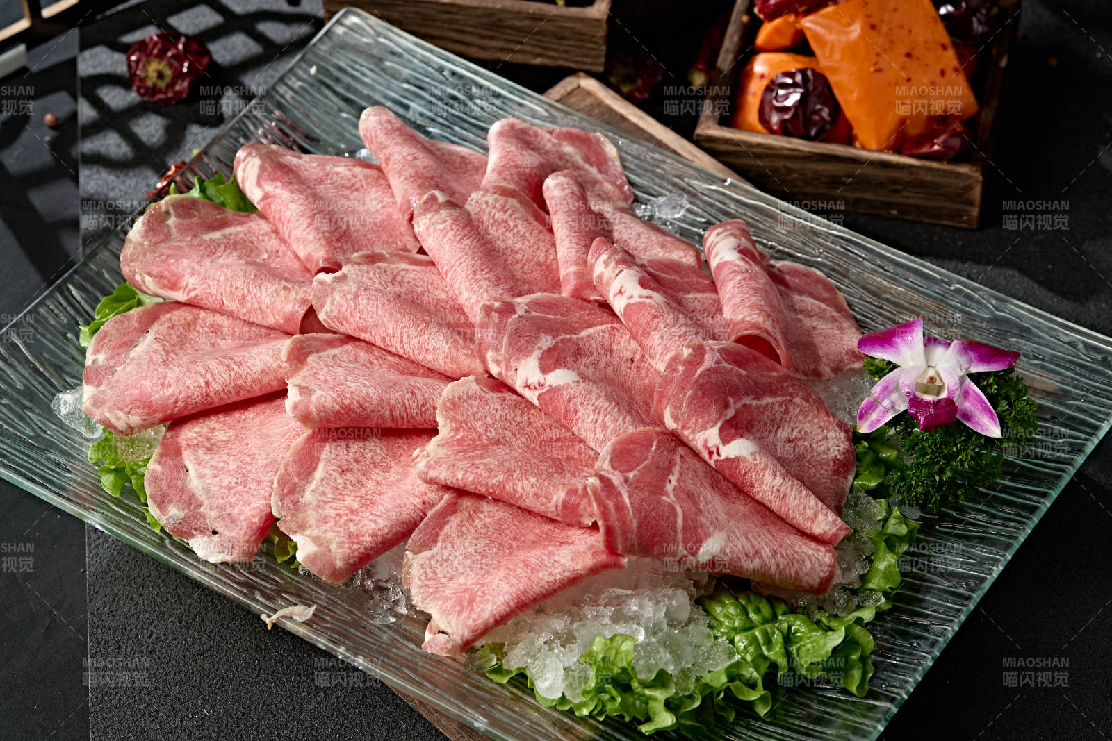 极品火锅食材草原牛舌肉卷切片