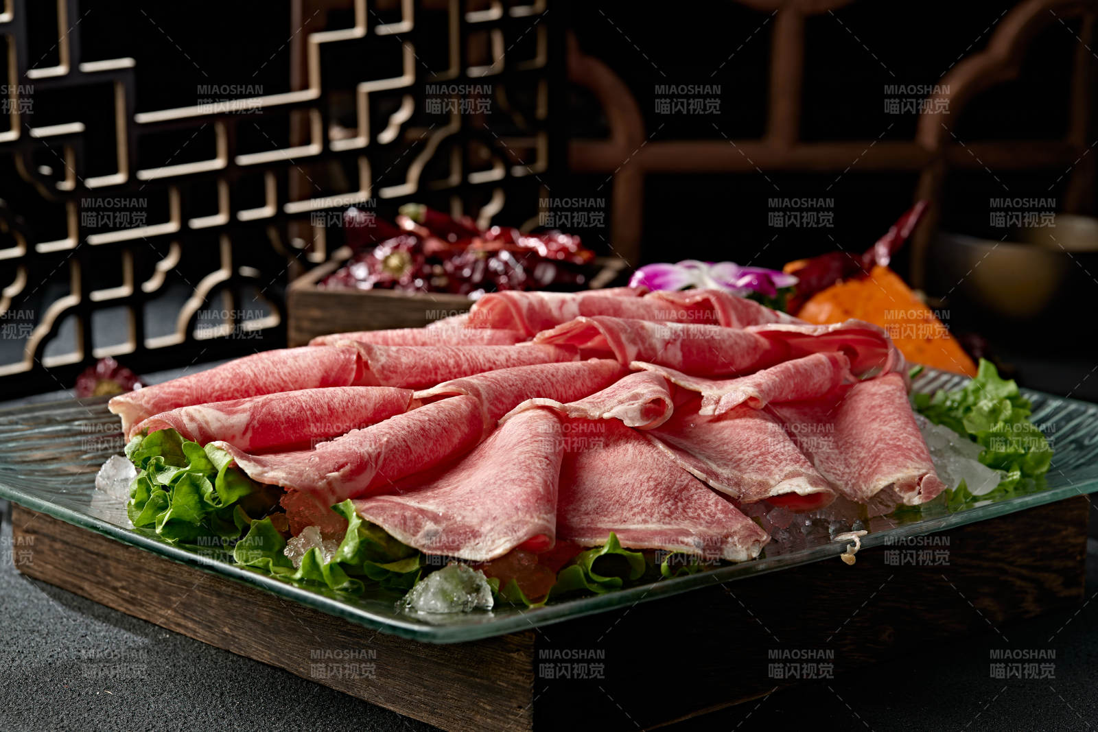 极品火锅食材草原牛舌肉卷切片