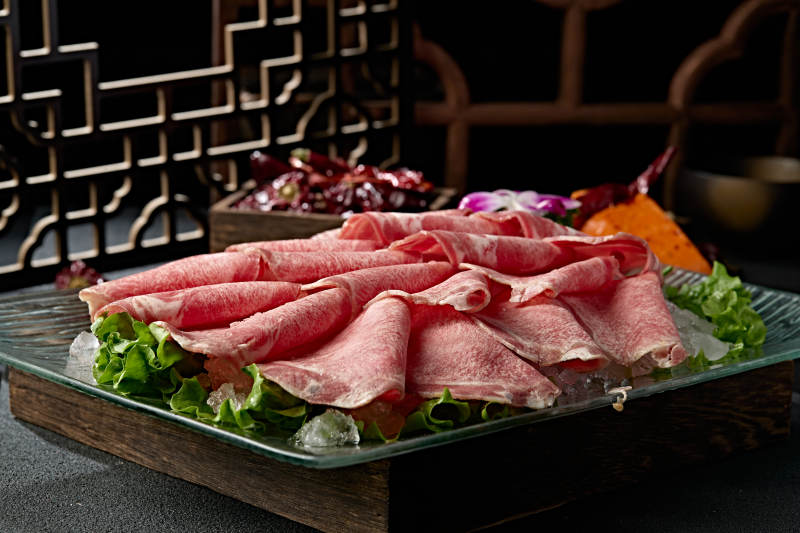 极品火锅食材草原牛舌肉卷切片