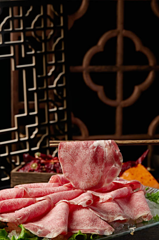 极品火锅食材草原牛舌肉卷切片