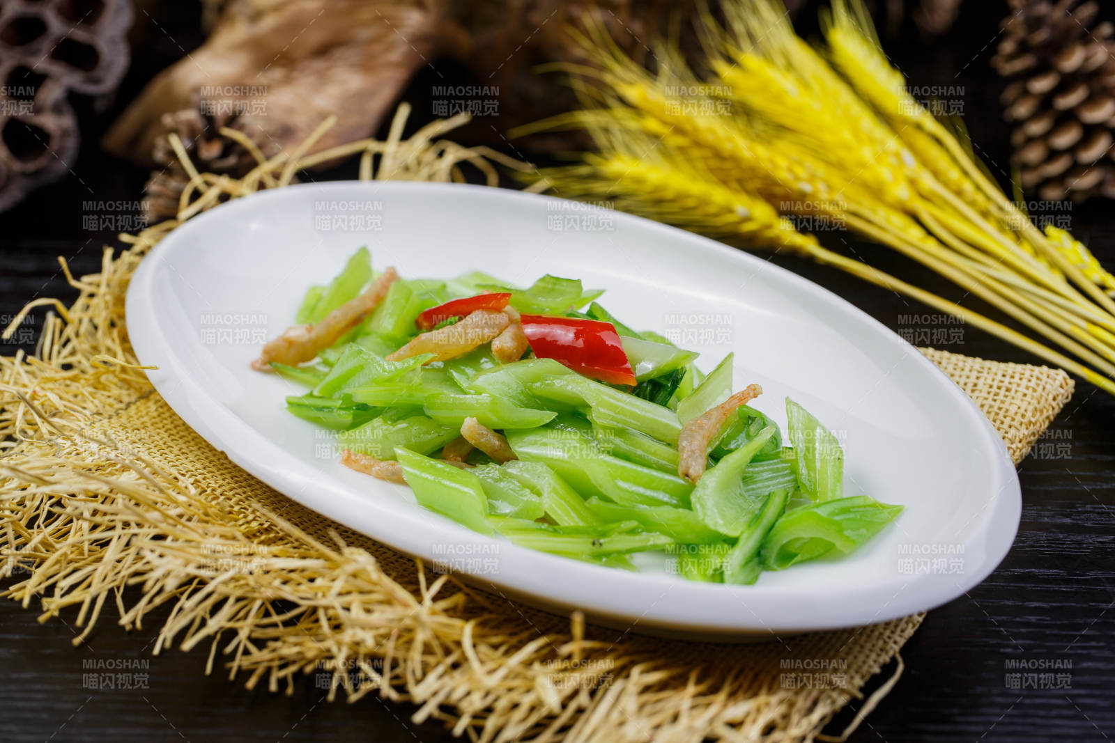 海米炒西芹-摄影图