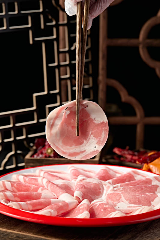 美味涮肉食材太陽卷肥羊肉切片