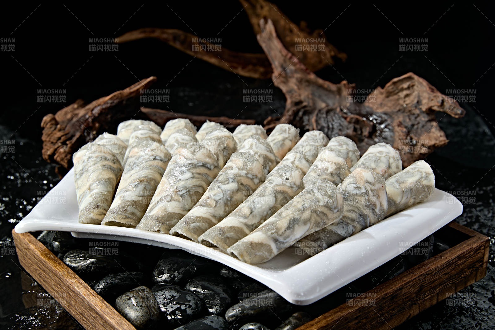 川渝火锅涮品乌鸡肉卷切片