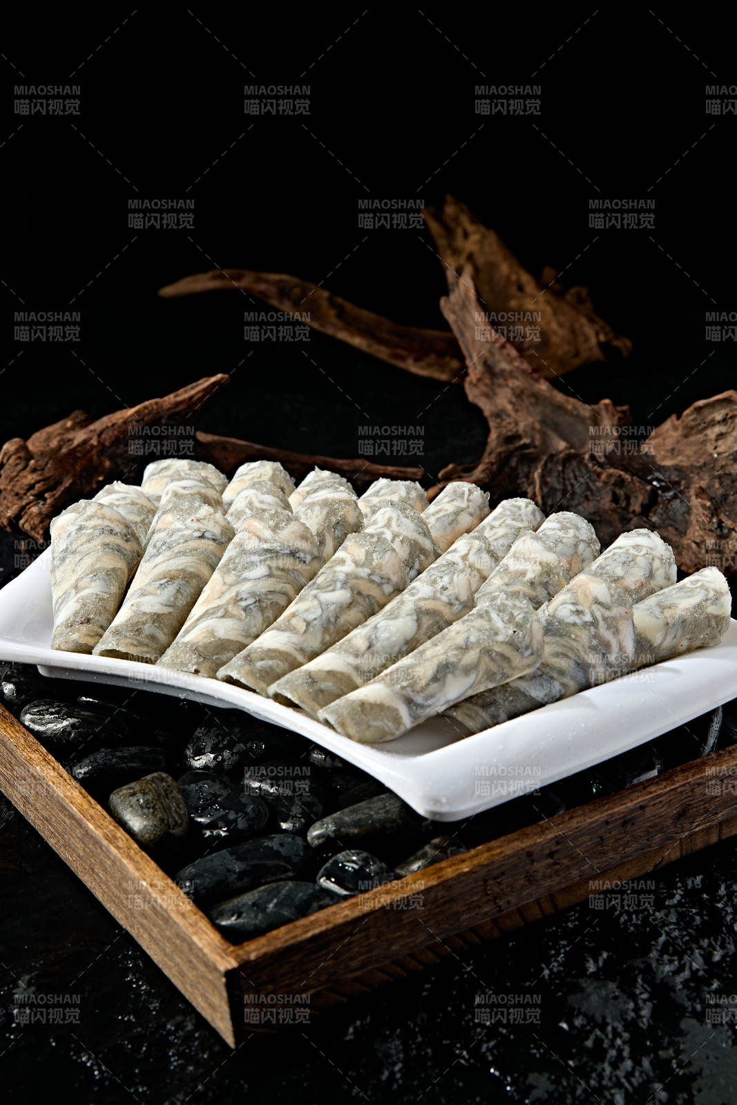 川渝火锅涮品乌鸡肉卷切片