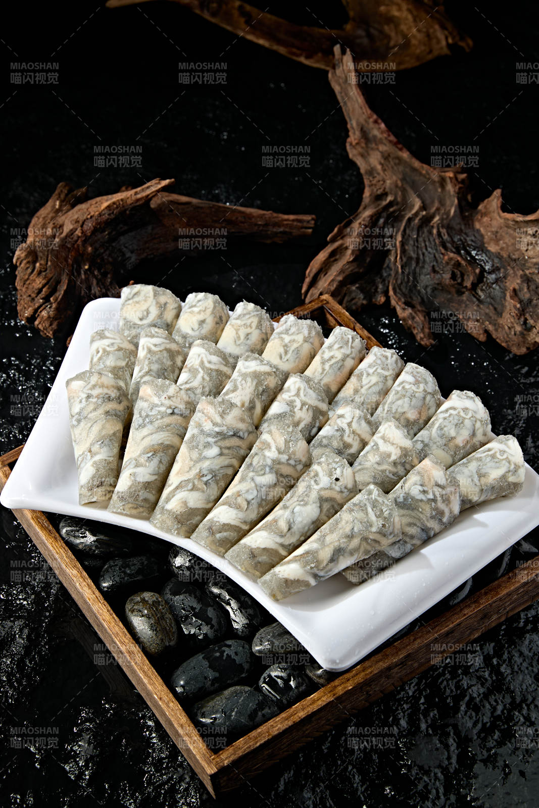 川渝火锅涮品乌鸡肉卷切片