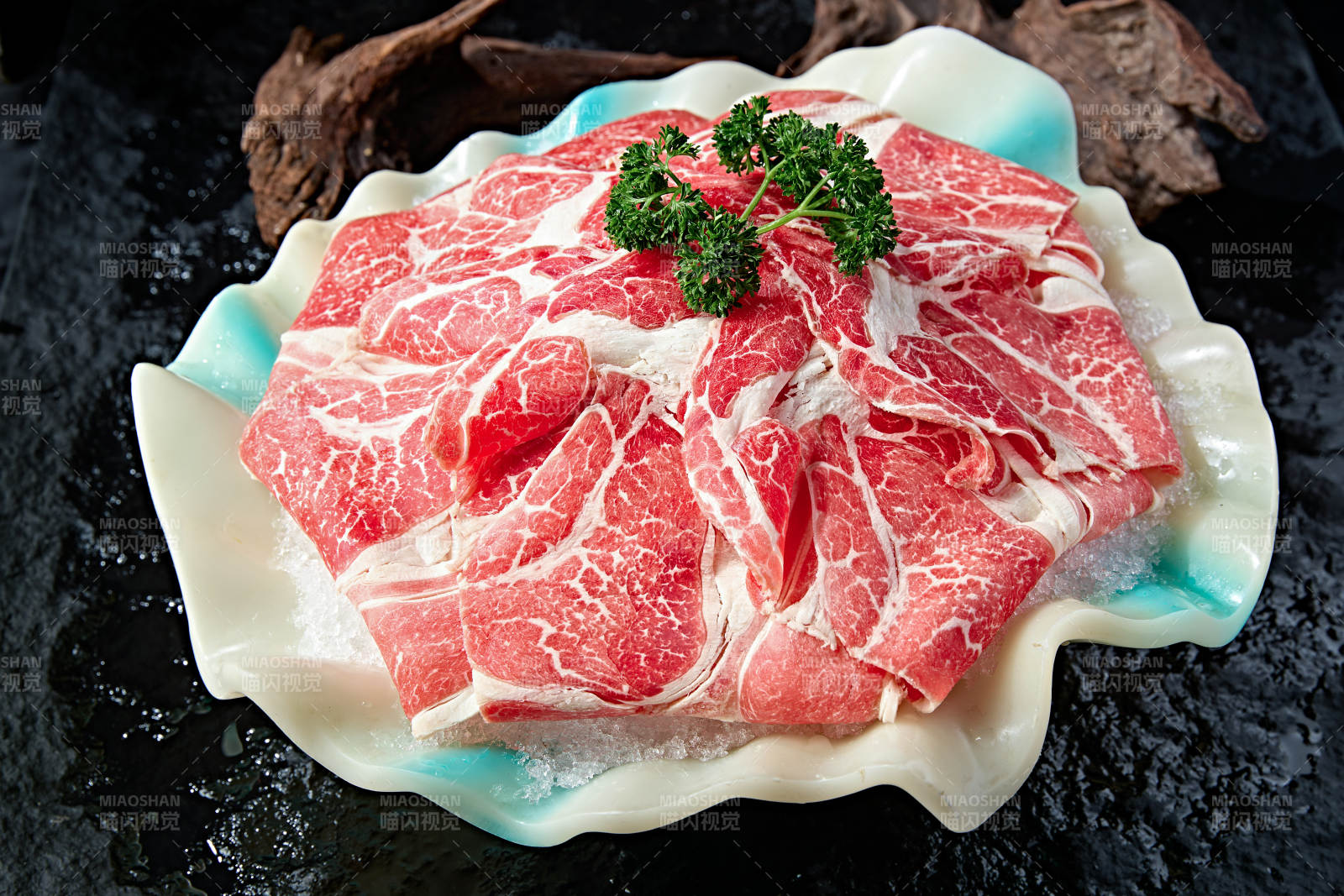 极品3A雪花上脑和牛切片