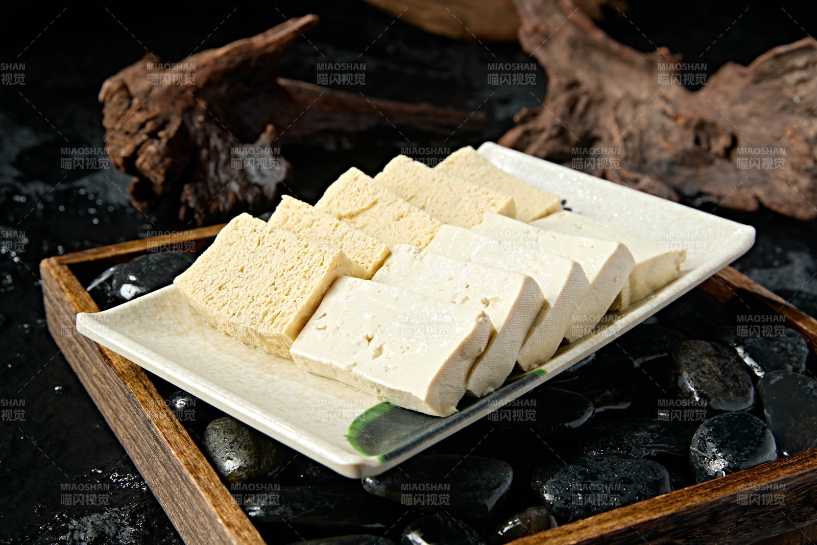 火锅食材鲜豆腐冻豆腐切片拼盘