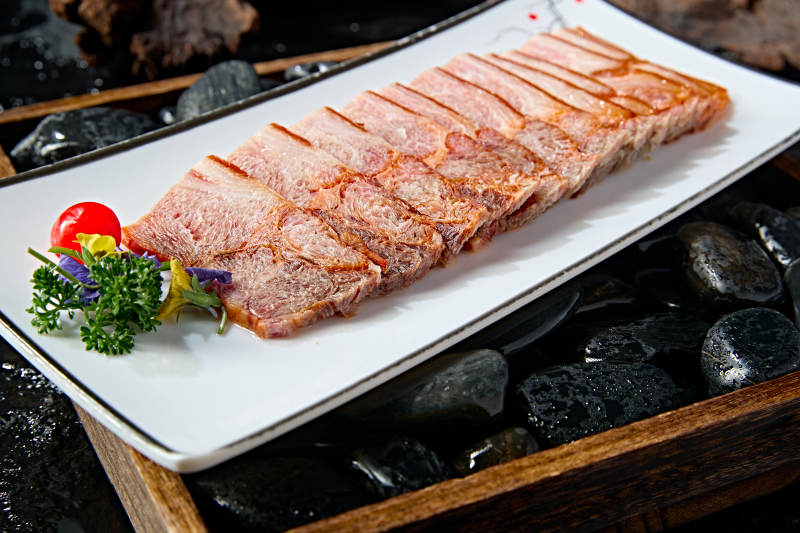 风味美食压猪耳丝皮冻切片