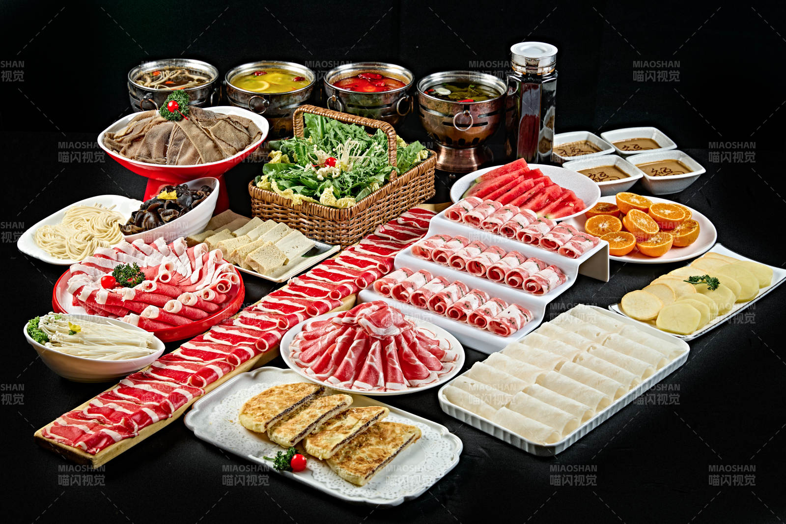 高档小火锅套餐美食组合