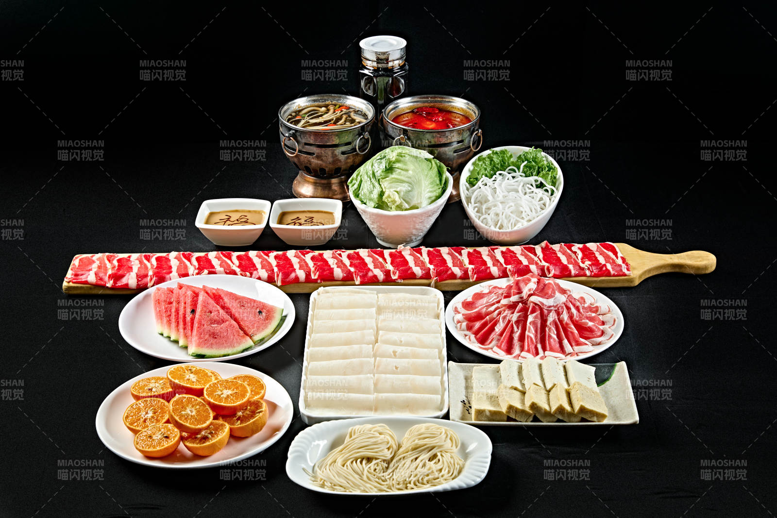 高档小火锅套餐美食组合