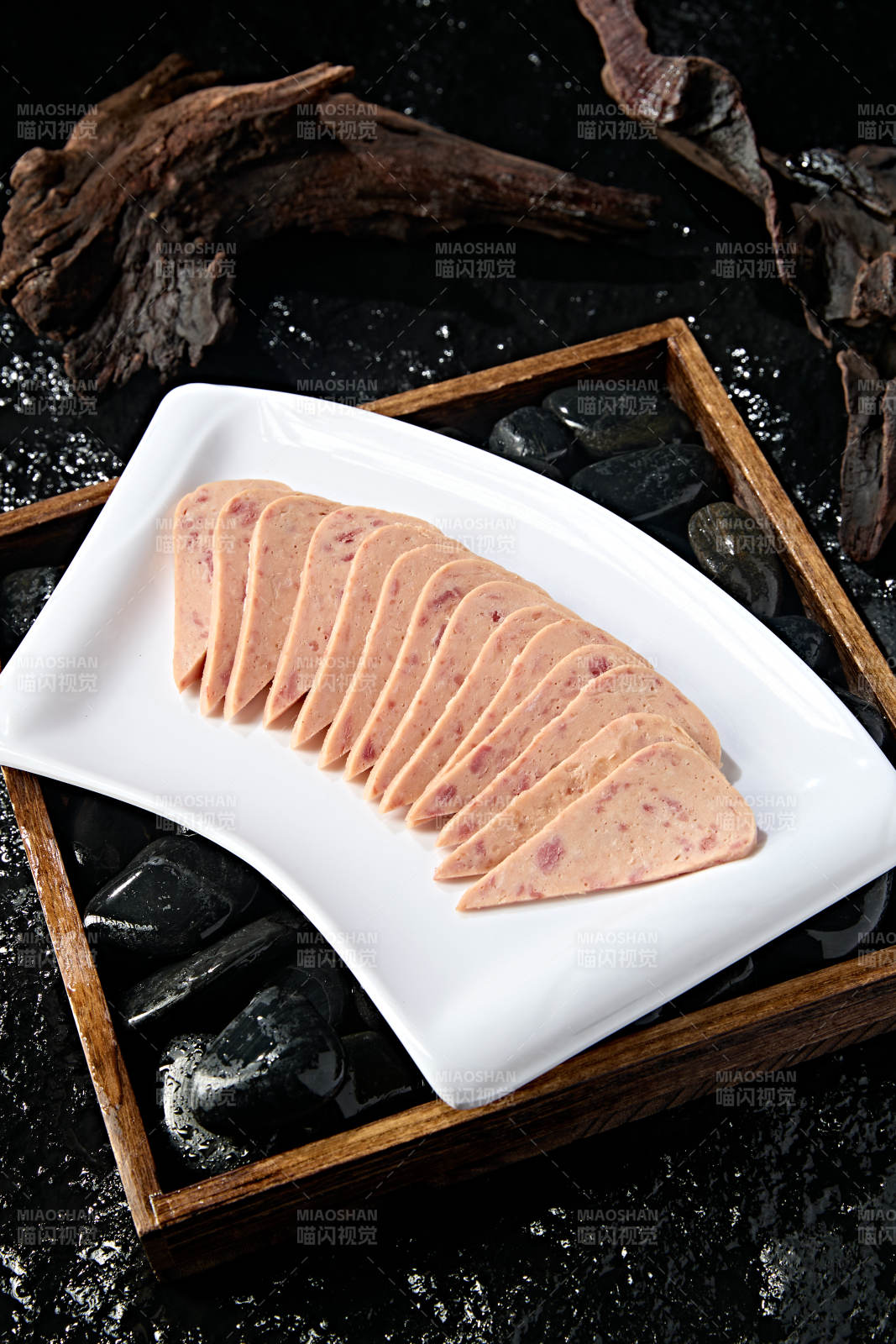 火锅涮品食材切片午餐肉