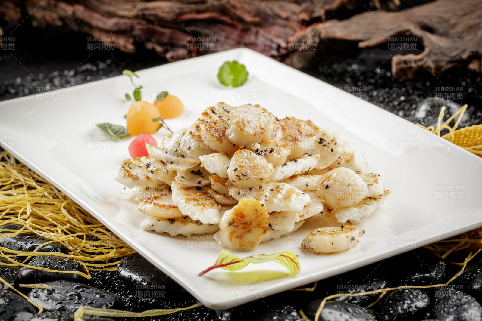 黑松露山药炒元贝