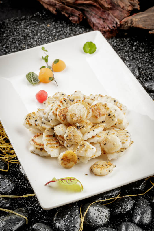 黑松露山药炒元贝