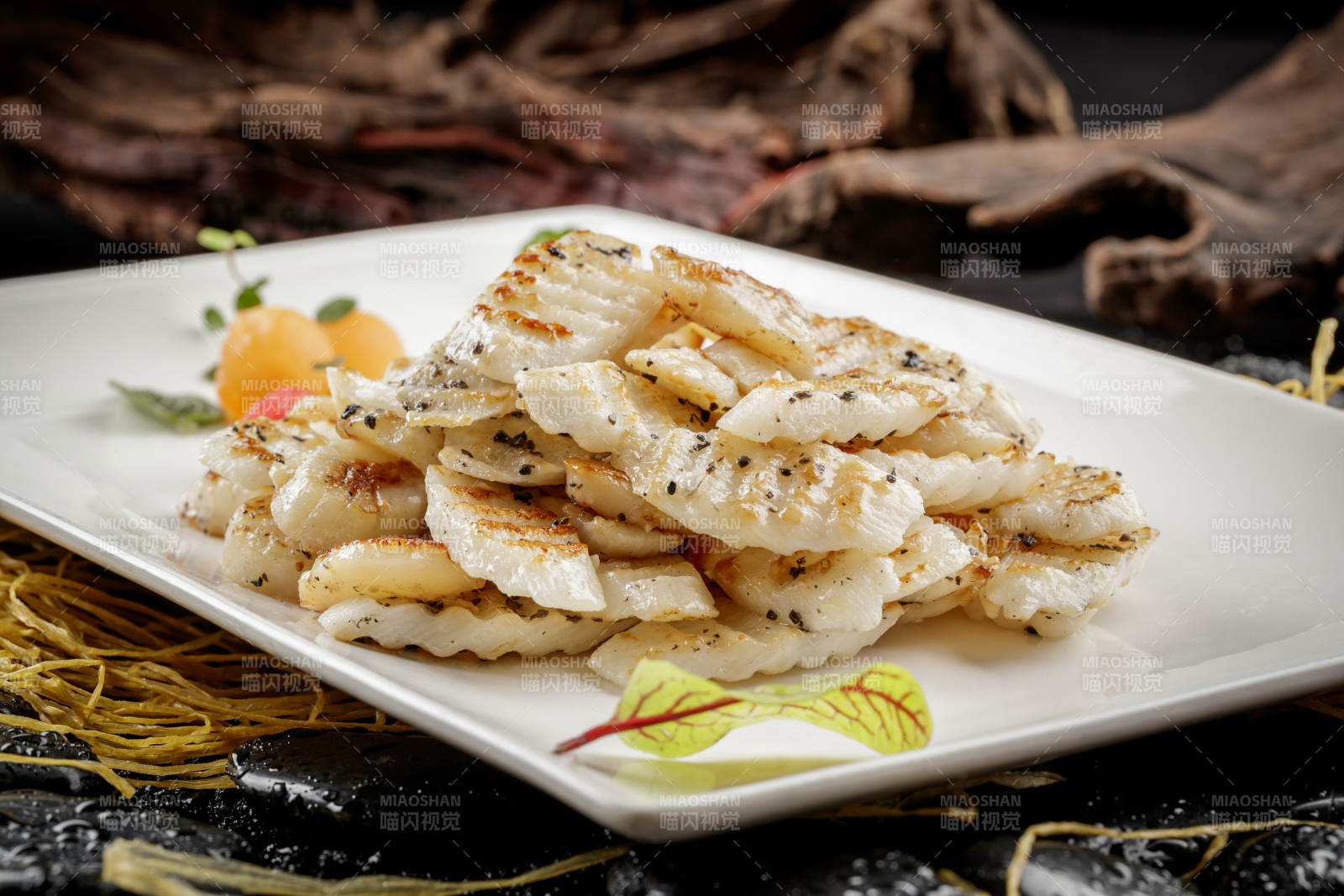 黑松露山药炒元贝