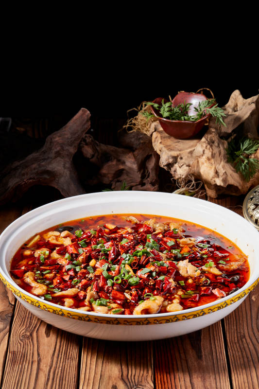 香辣水煮牛蛙草魚片