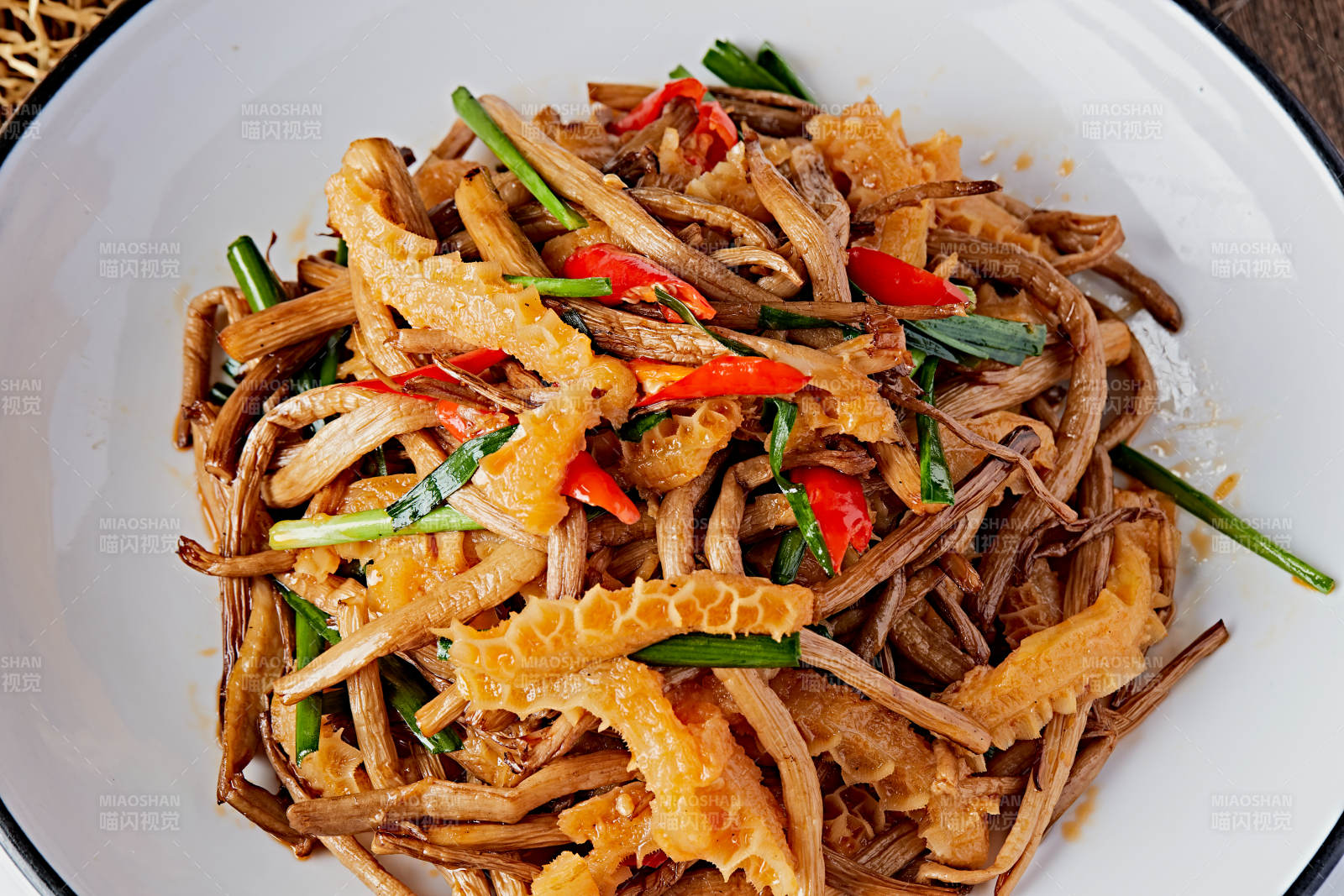 茶樹菇辣炒金錢肚