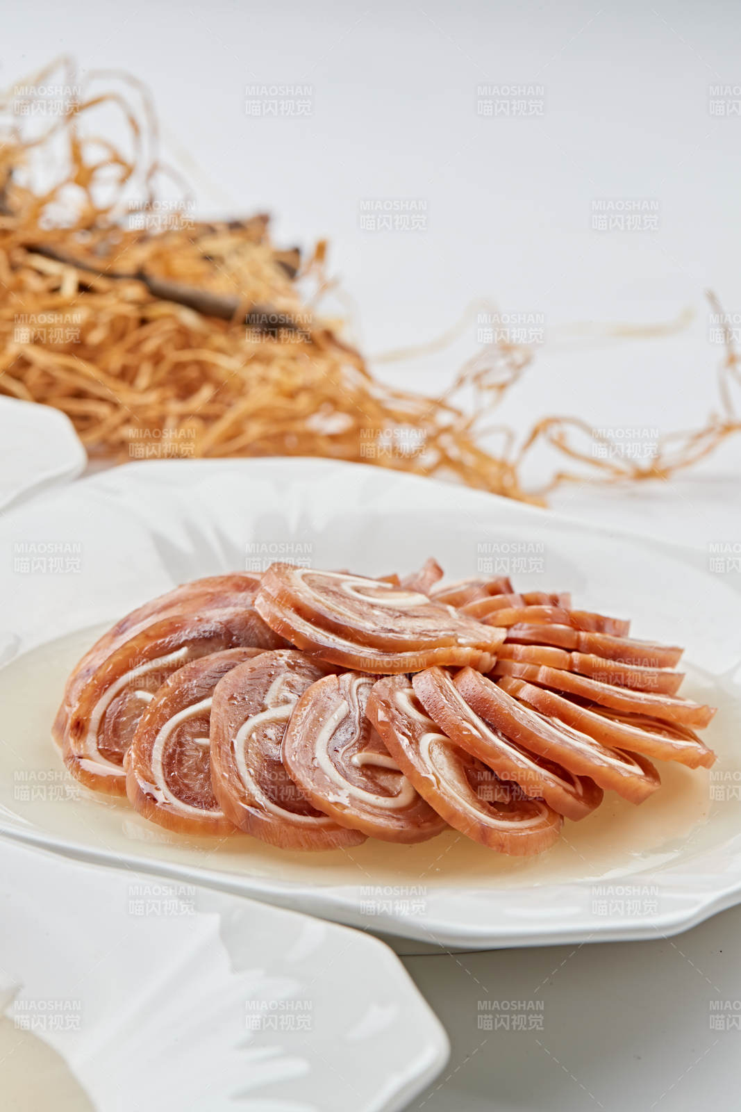 鱿鱼猪耳卷切片