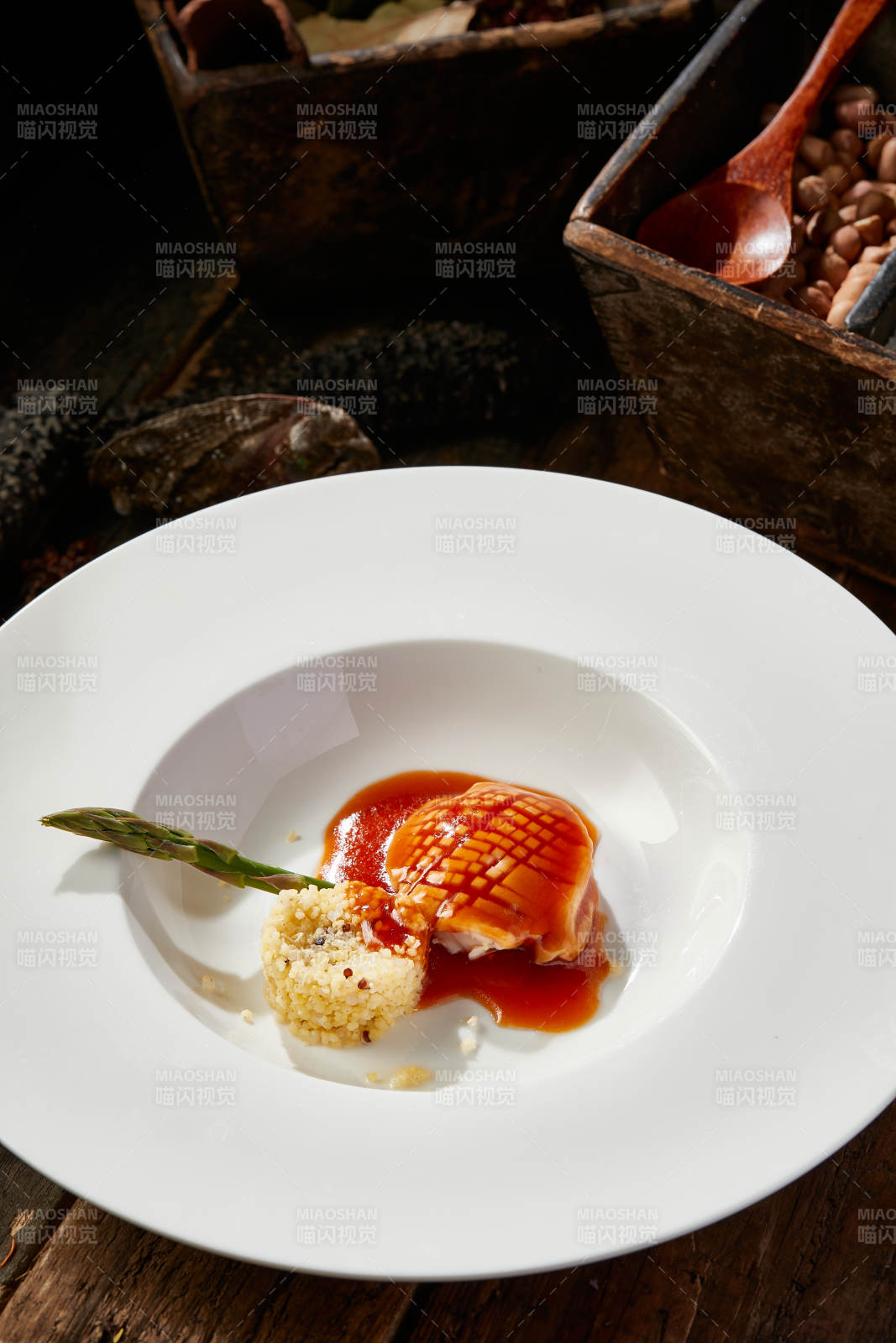 藜麦捞饭配浇汁鲜鲍鱼