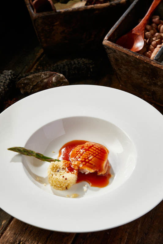 藜麦捞饭配浇汁鲜鲍鱼