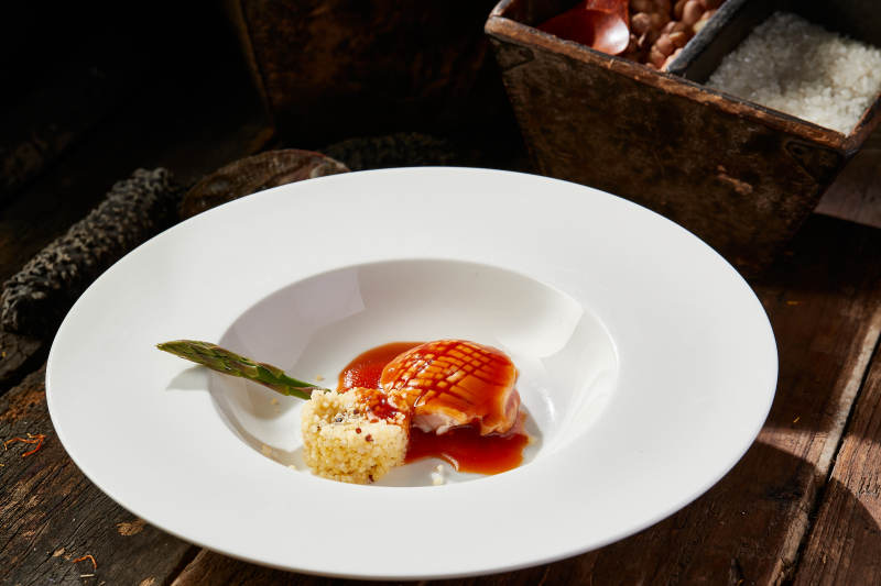 藜麦捞饭配浇汁鲜鲍鱼