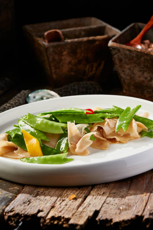 彩椒荷蘭豆小炒大螺片