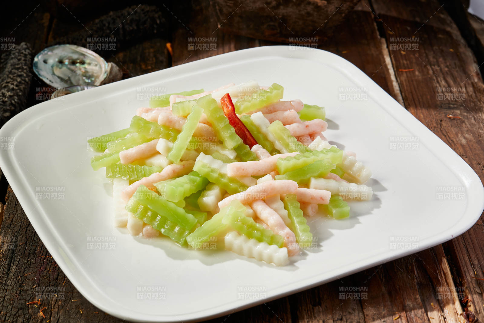 青萵筍小炒鮮蝦柳